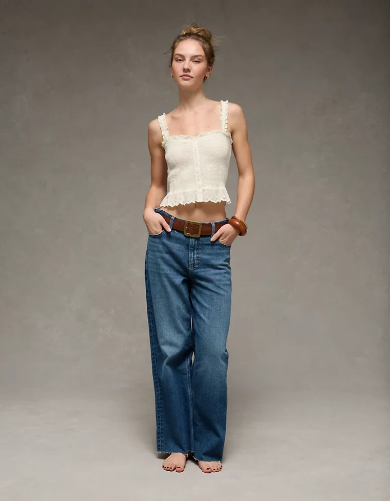 AE Smocked Button-Up Cami