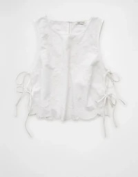 AE Tie-Side Embroidered Tank Top
