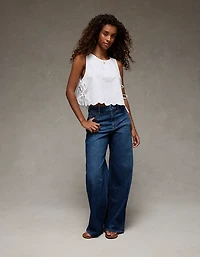 AE Tie-Side Embroidered Tank Top