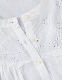 AE Embroidered Button-Up Blouse