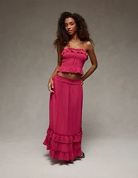 AE Ruffled Smocked Tube Top