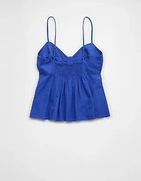 AE Linen-Blend Button-Up Cami