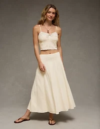 AE Embroidered Scalloped-Hem Cami