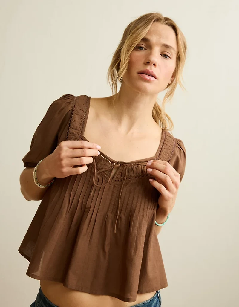 AE Tie-Front Blouse