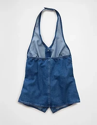 AE Loose Denim Halter Vest