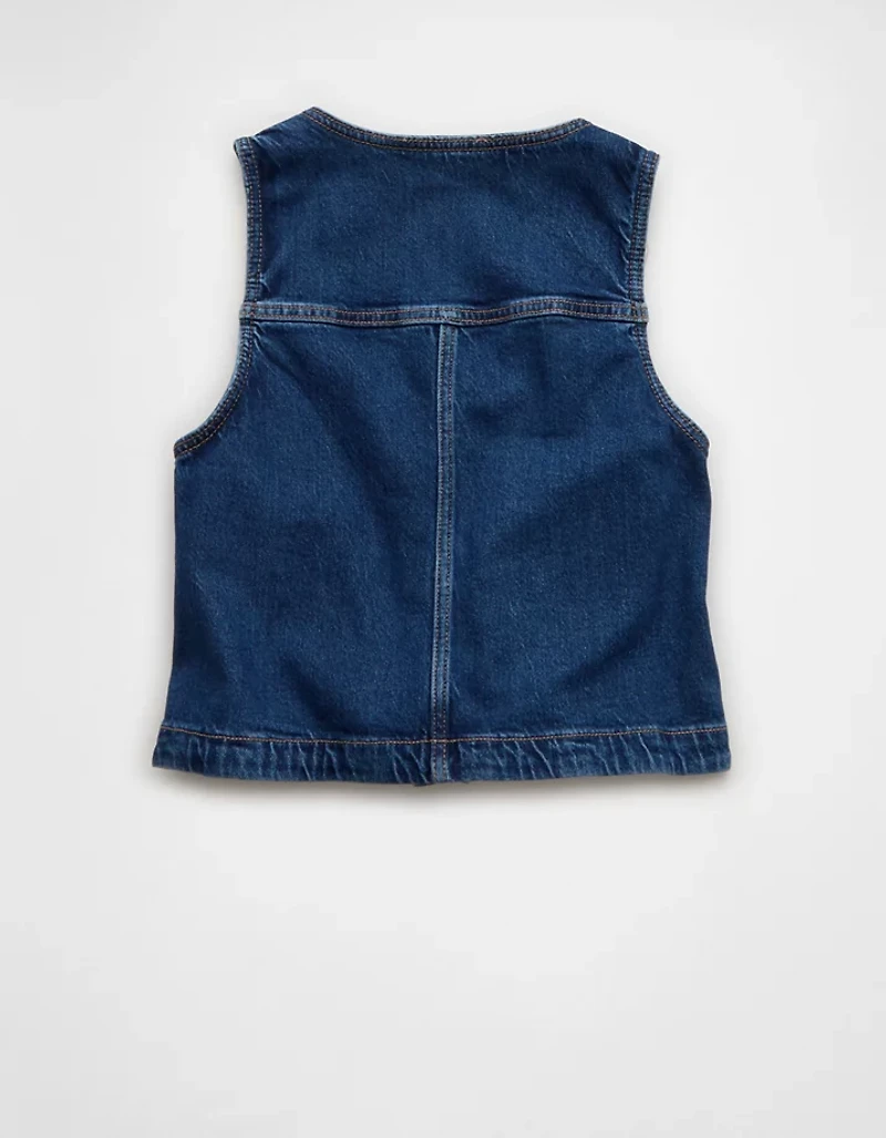 AE Scoop Neck Denim Vest