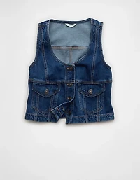 AE Scoop Neck Denim Vest