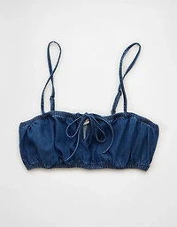 AE Denim Tie-Front Bra Top