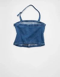 AE Denim Halter Top