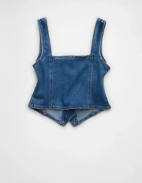 AE Square Neck Denim Vest