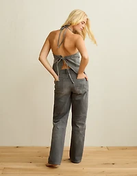 AE Loose Denim Halter Vest