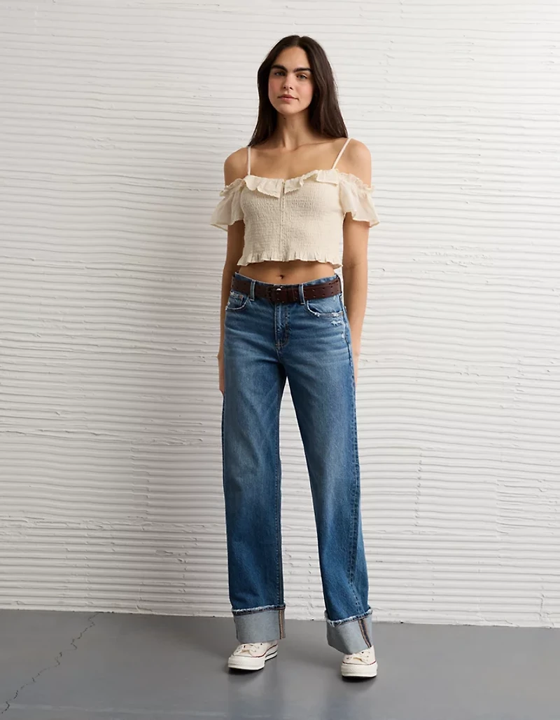 AE Smocked Cold Shoulder Cami