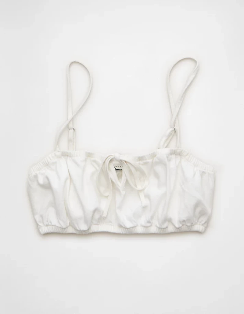 AE Denim Tie-Front Bra Top