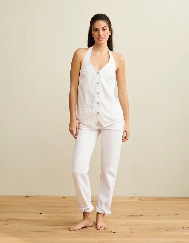AE Loose Denim Halter Vest