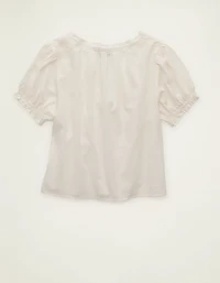 AE Front Tie Lace Inset Top