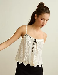 AE Ribbon Tie-Front Cami