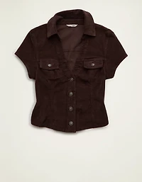AE Corduroy Short Sleeve Top