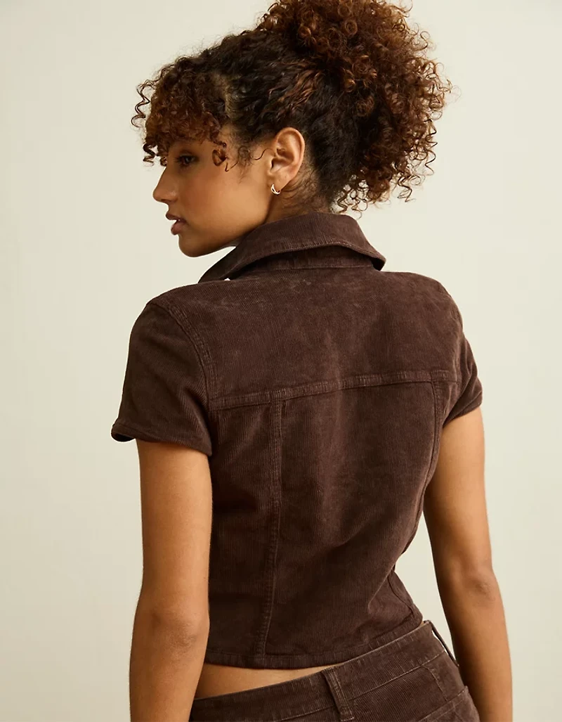 AE Corduroy Short Sleeve Top