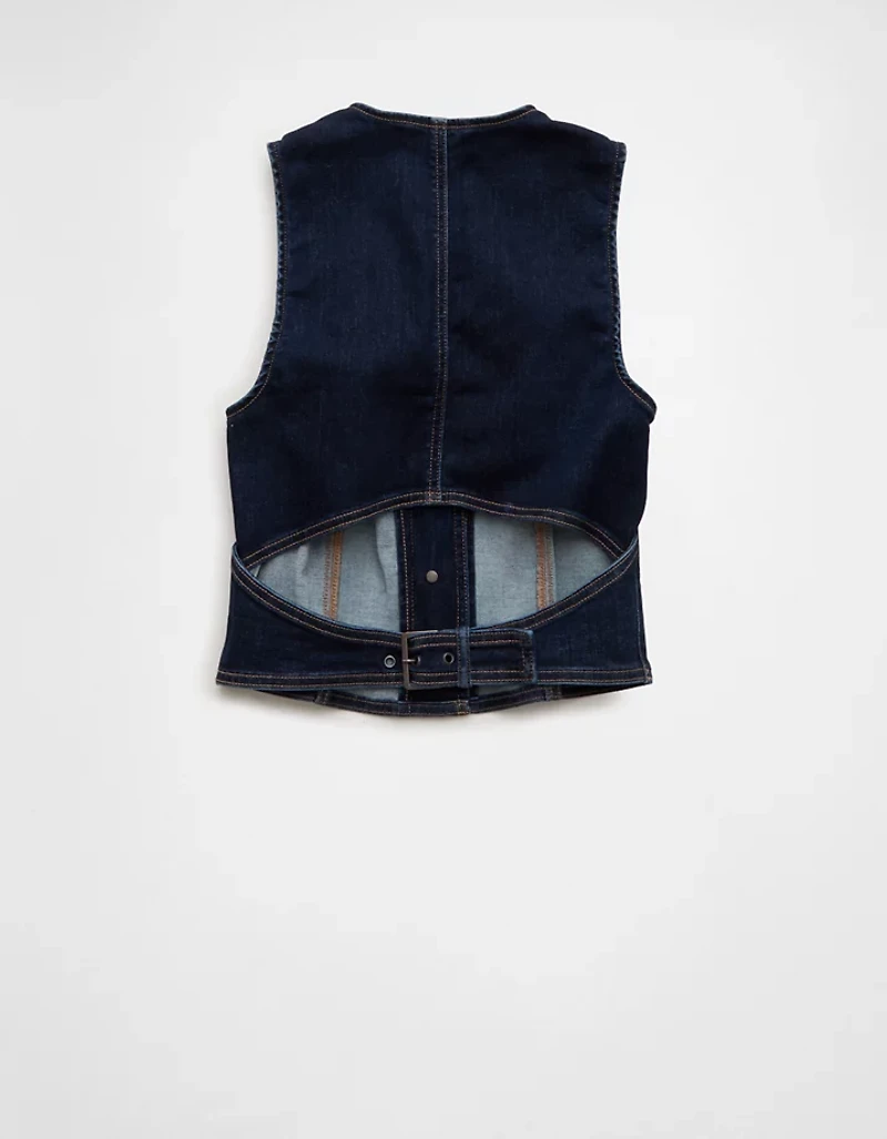 AE Button-Up Denim Vest