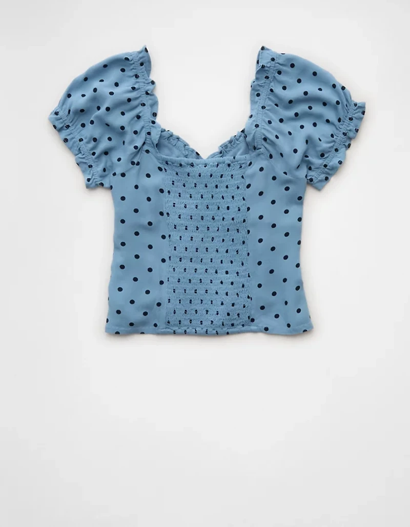 AE Short-Sleeve Corset Top