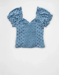 AE Short-Sleeve Corset Top