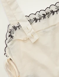 AE Cropped Side-Tie Embroidered Cami