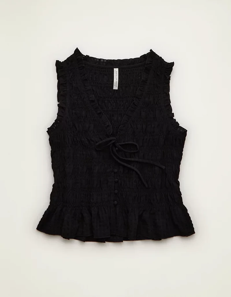 AE Ruched V-Neck Top