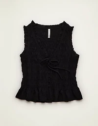 AE Ruched V-Neck Top