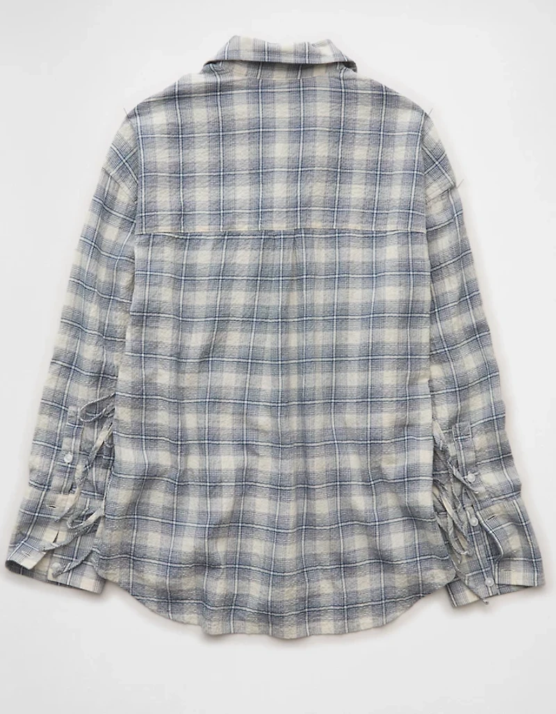 AE Side-Tie Button-Up Shirt