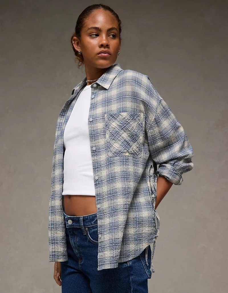 Chemise boutonnée nouée sur les côtés AE