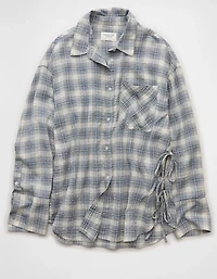 AE Side-Tie Button-Up Shirt
