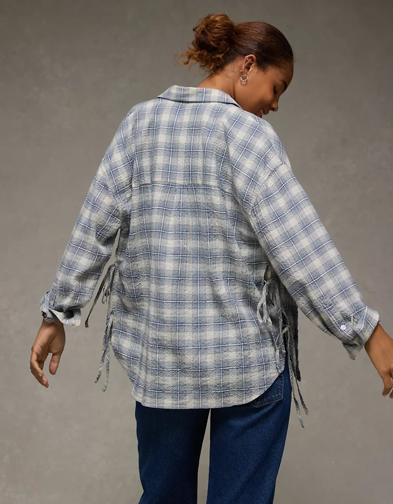 Chemise boutonnée nouée sur les côtés AE