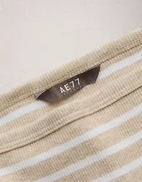 AE77 Striped Square Neck Tank Top