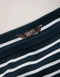 Débardeur rayé à col carré AE77