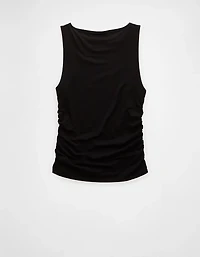 AE Ruched Boat Neck Tank Top