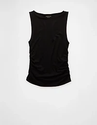 AE Ruched Boat Neck Tank Top