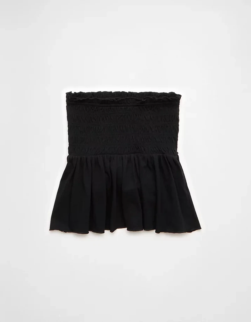 AE Sunchaser Knit Ruffle Smocked Tube Top