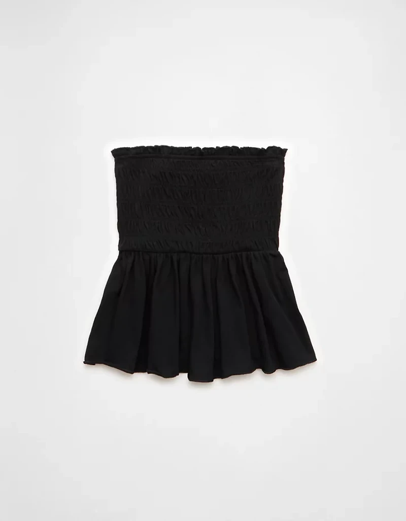 AE Sunchaser Knit Ruffle Smocked Tube Top