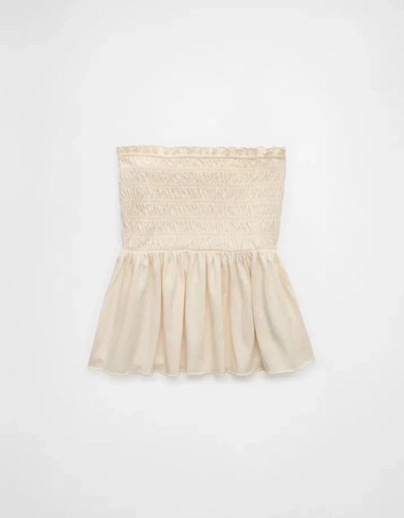 Bustier tubulaire en tricot à volants et smocks Vive le soleil AE