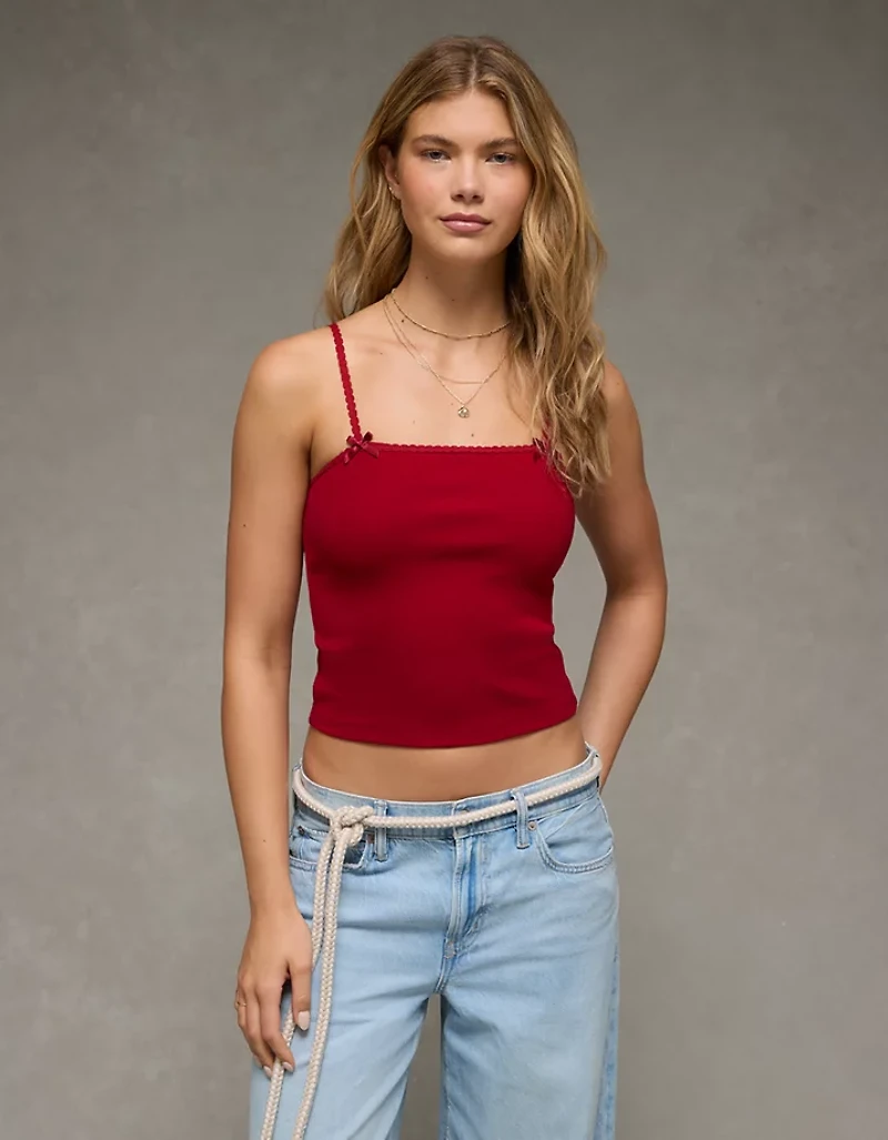 Camisole à bordure en dentelle AE