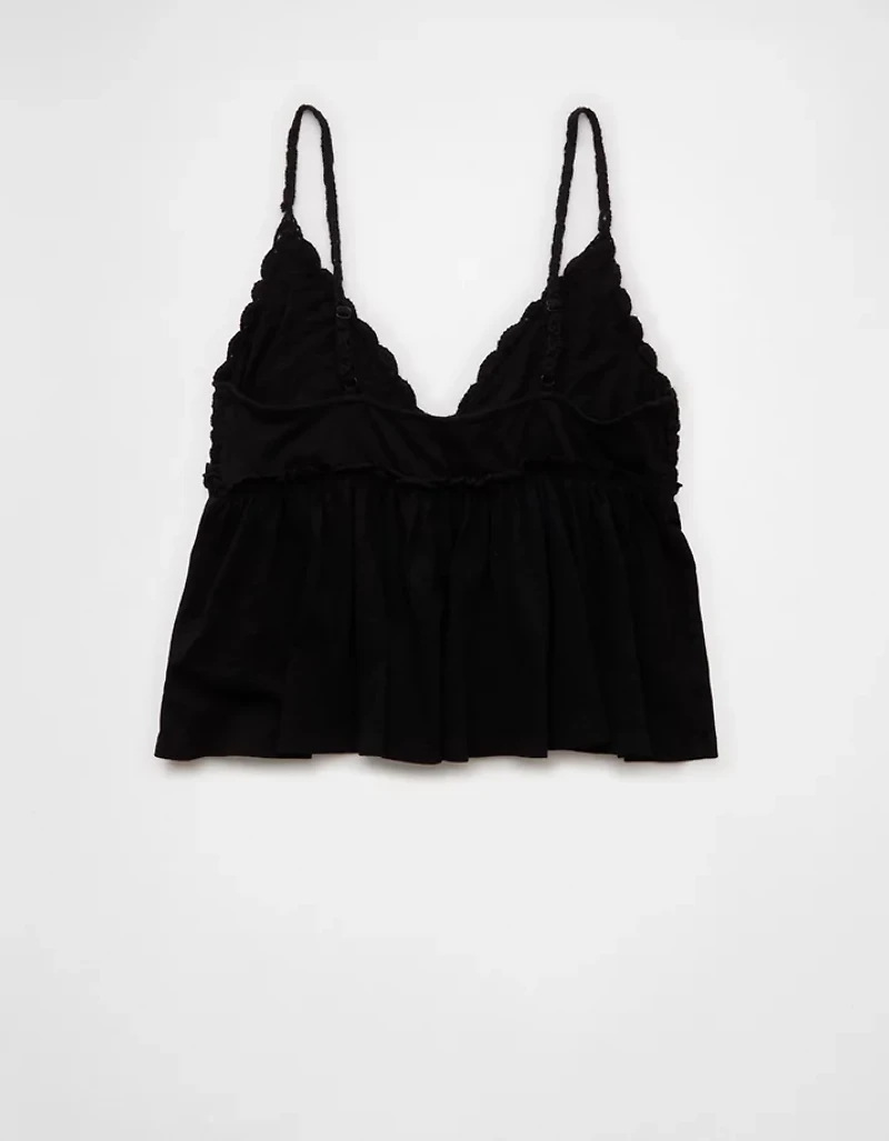 AE Sunchaser Knit Crochet Babydoll Cami