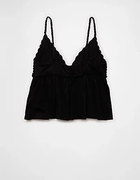 AE Sunchaser Knit Crochet Babydoll Cami