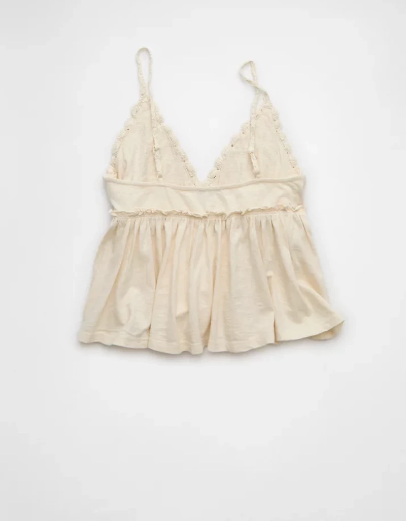 AE Sunchaser Knit Crochet Babydoll Cami