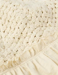 AE Sunchaser Knit Crochet Babydoll Cami