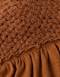 AE Sunchaser Knit Crochet Babydoll Cami