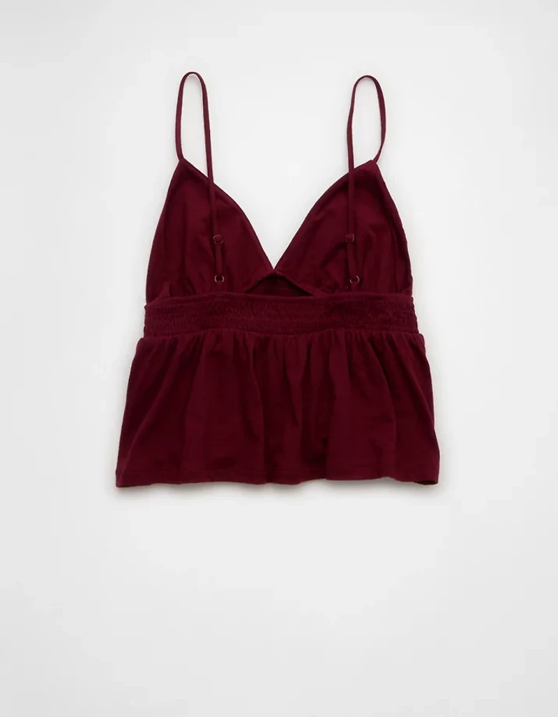 AE Sunchaser Smocked Babydoll Tank Top