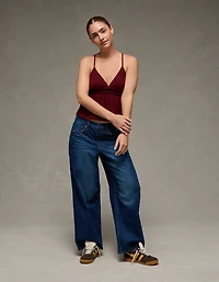 AE Sunchaser Smocked Babydoll Tank Top