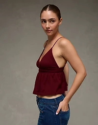 AE Sunchaser Smocked Babydoll Tank Top