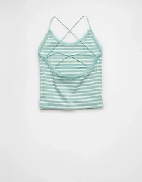 AE Strappy Go Lucky Cropped Lace Tank Top