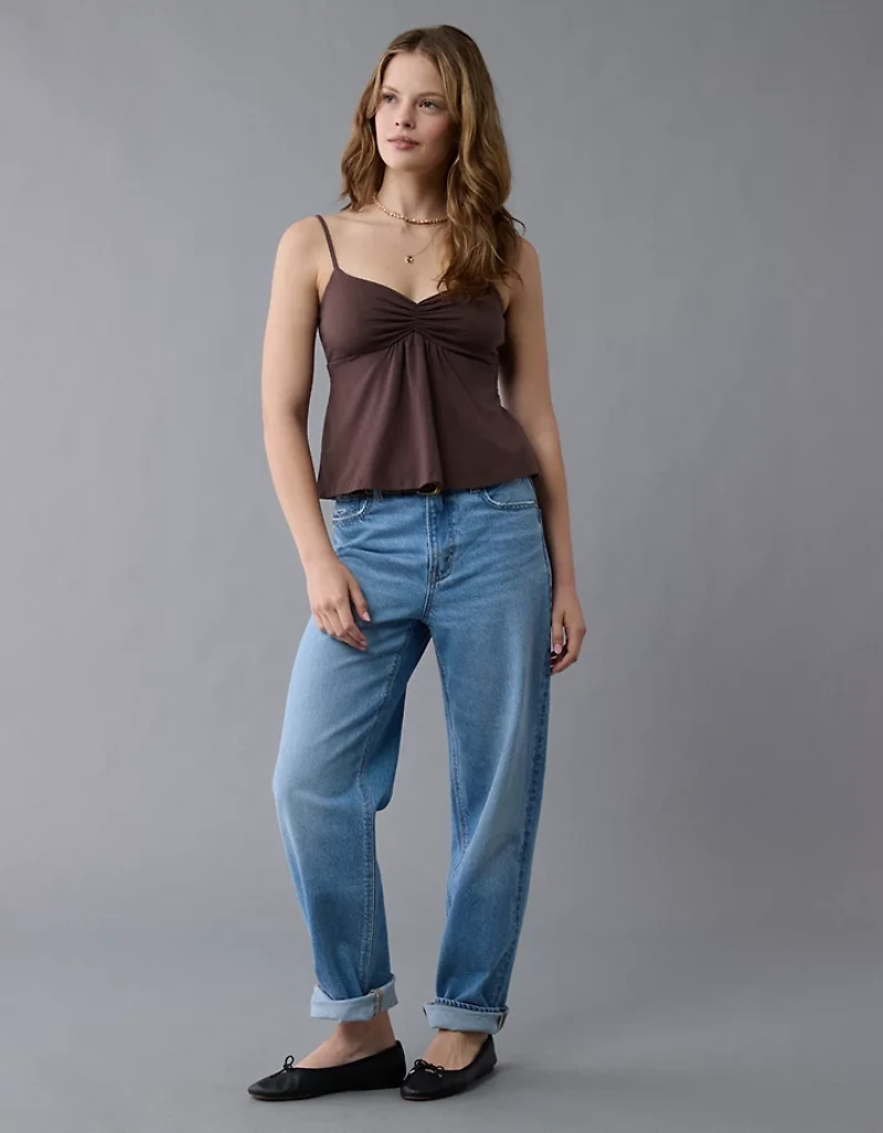 AE Cinched Sweetheart Babydoll Tank Top